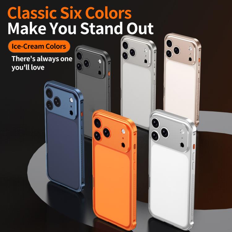 Armor Dual-side Anti-slip Metal Frame Case with Lens Cover, For iPhone 17 Pro Max�...