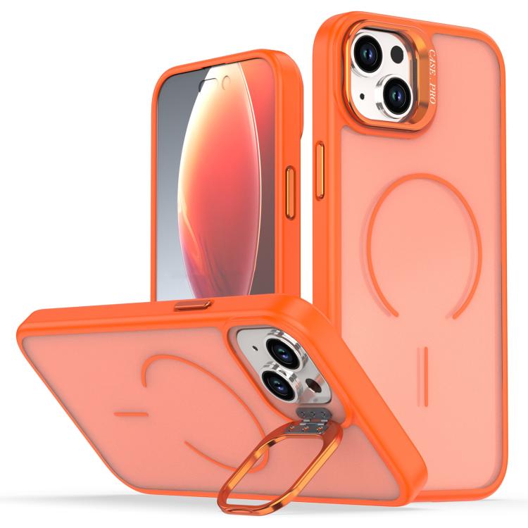 Bright Color Frosted Skin-feel Camera Bracket Magsafe Phone Case������������������...