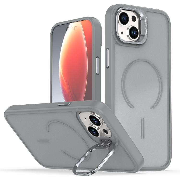 Bright Color Frosted Skin-feel Camera Bracket Magsafe Phone Case������������������...