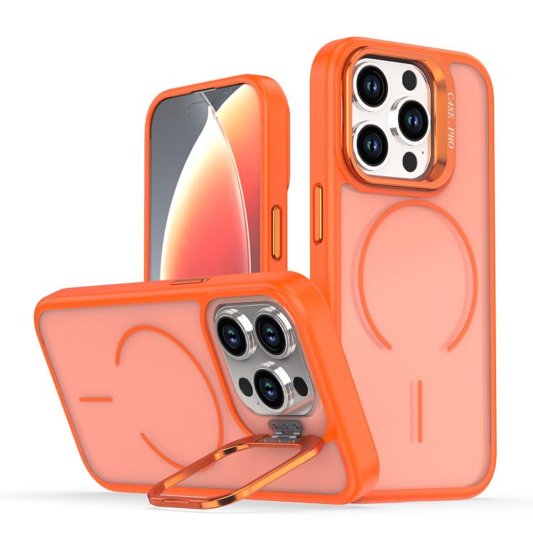 Bright Color Frosted Skin-feel Camera Bracket Magsafe Phone Case������������������...