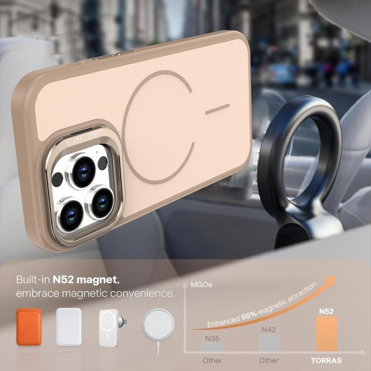 Bright Color Contrast Skin-feel Camera Bracket Magsafe Phone Case, For iPhone 13 P...