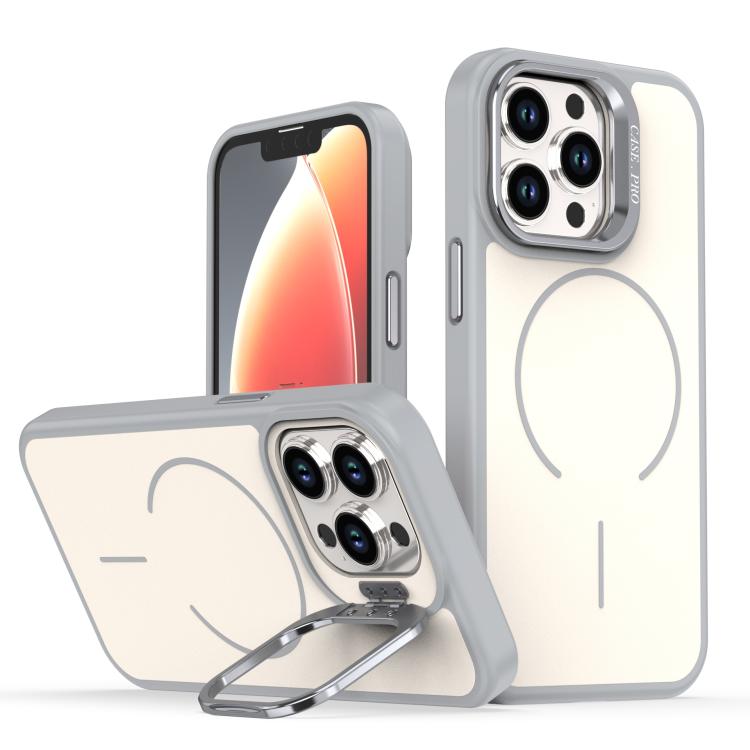 Bright Color Contrast Skin-feel Camera Bracket Magsafe Phone Case, For iPhone 13 P...