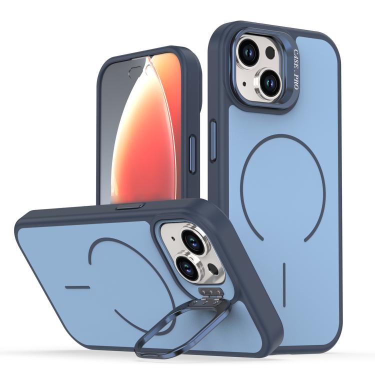 Bright Color Contrast Skin-feel Camera Bracket Magsafe Phone Case, For iPhone 13 P...