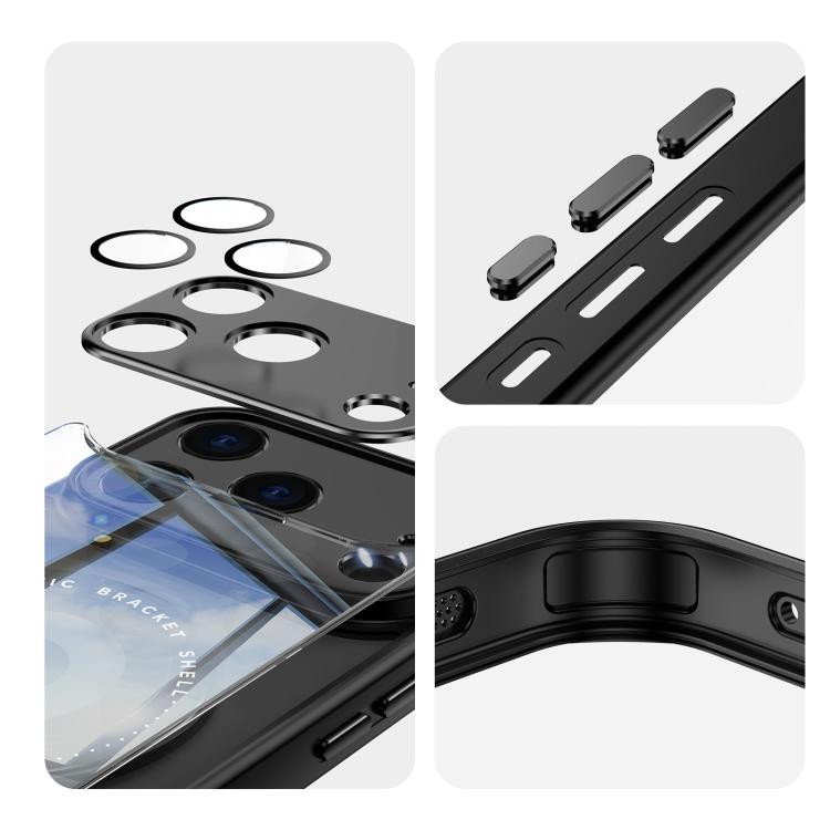 360 Holder Magsafe Acrylic Hybrid TPU Phone Case, For iPhone 17 Pro Max�����������...