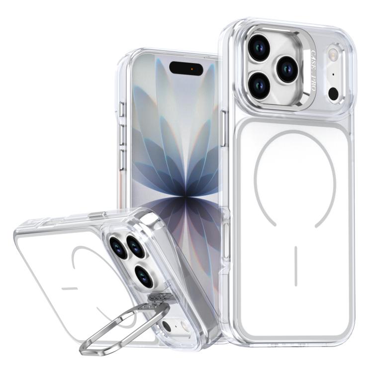 Bright Color Blocking Camera Bracket Magnetic Phone Case, For iPhone 17 Pro Max���...