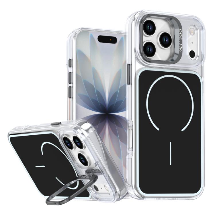 Bright Color Blocking Camera Bracket Magnetic Phone Case, For iPhone 17 Pro Max���...