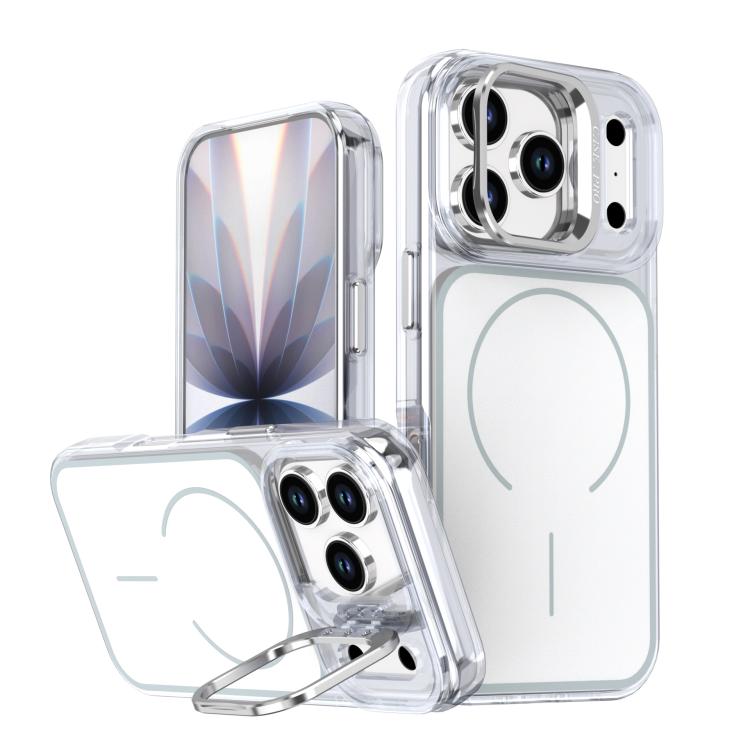 Bright Color Blocking Camera Bracket Magnetic Phone Case, For iPhone 17 Pro Max���...