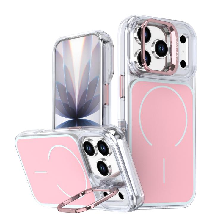 Bright Color Blocking Camera Bracket Magnetic Phone Case, For iPhone 17 Pro Max���...