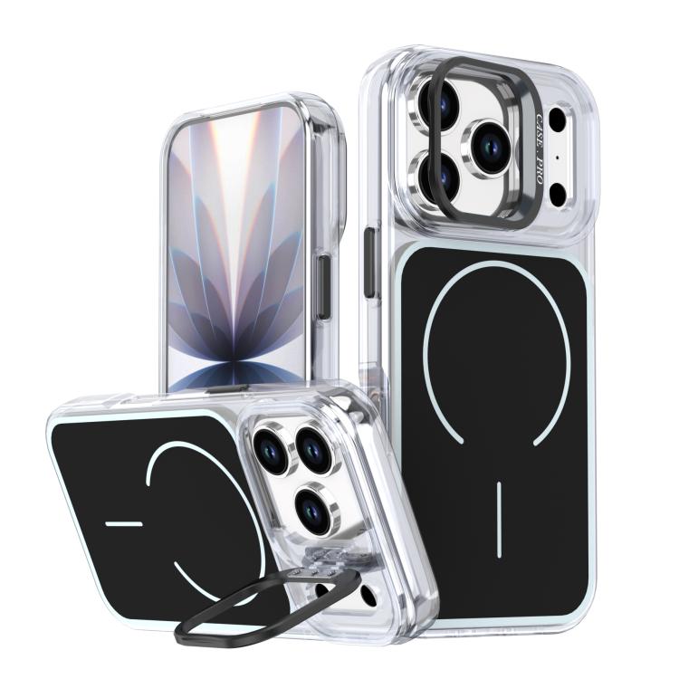 Bright Color Blocking Camera Bracket Magnetic Phone Case, For iPhone 17 Pro Max���...