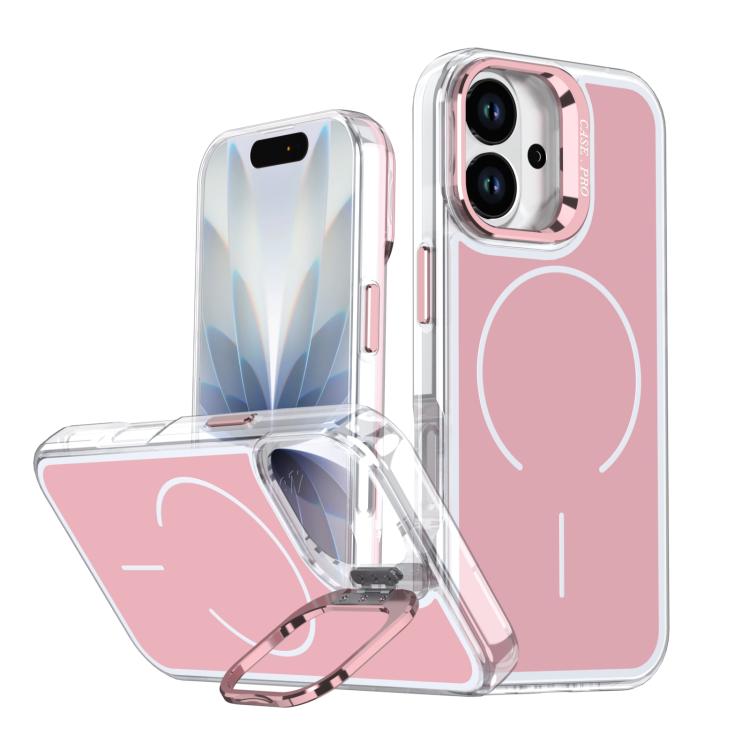 Bright Color Blocking Camera Bracket Magnetic Phone Case, For iPhone 17 Pro Max���...