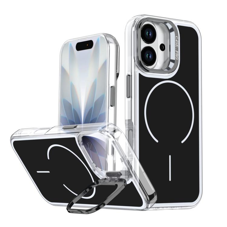 Bright Color Blocking Camera Bracket Magnetic Phone Case, For iPhone 17 Pro Max���...