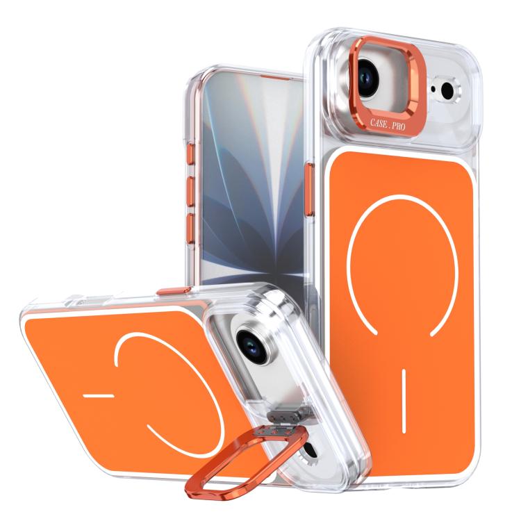 Bright Color Blocking Camera Bracket Magnetic Phone Case, For iPhone 17 Pro Max���...