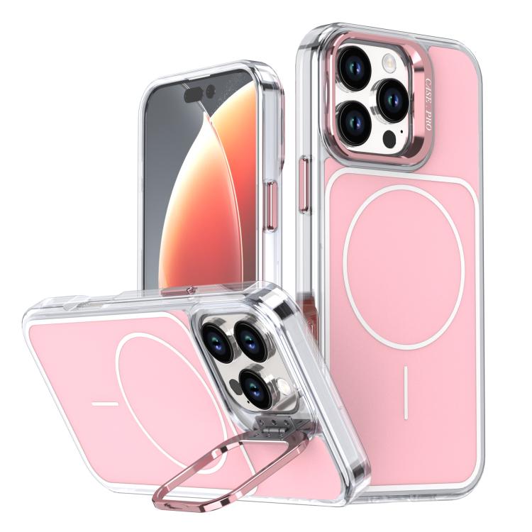 Bright Color Blocking Camera Bracket Magnetic Phone Case, For iPhone 17 Pro Max���...