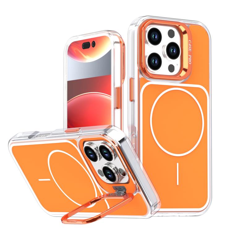 Bright Color Blocking Camera Bracket Magnetic Phone Case, For iPhone 17 Pro Max���...