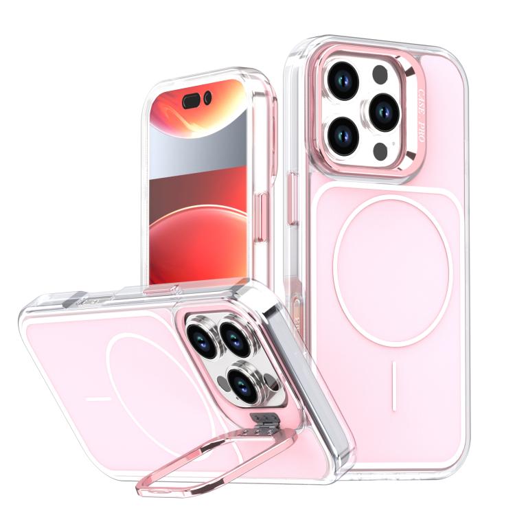 Bright Color Blocking Camera Bracket Magnetic Phone Case, For iPhone 17 Pro Max���...