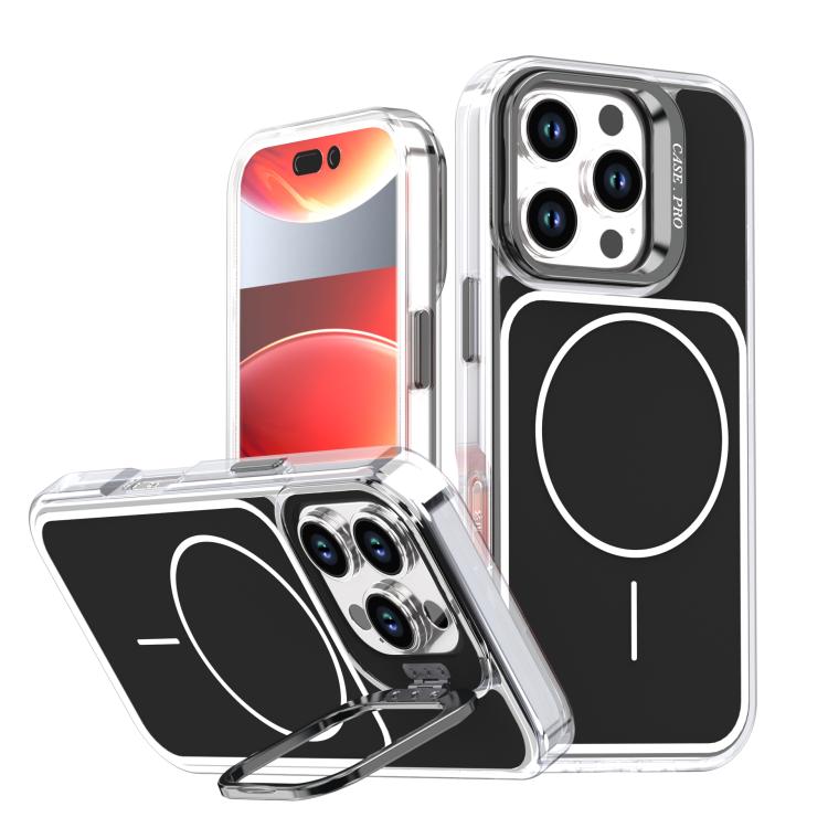 Bright Color Blocking Camera Bracket Magnetic Phone Case, For iPhone 17 Pro Max���...