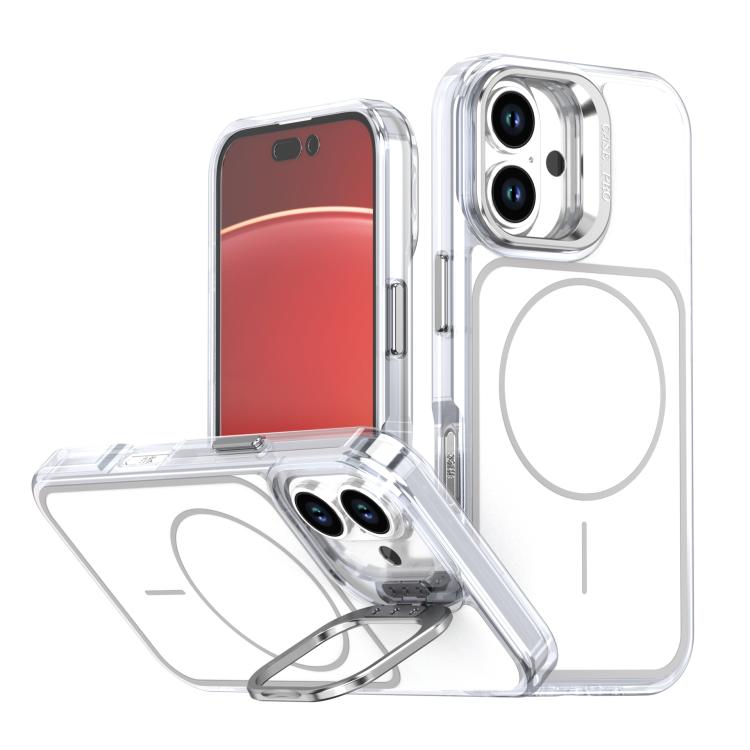 Bright Color Blocking Camera Bracket Magnetic Phone Case, For iPhone 17 Pro Max���...