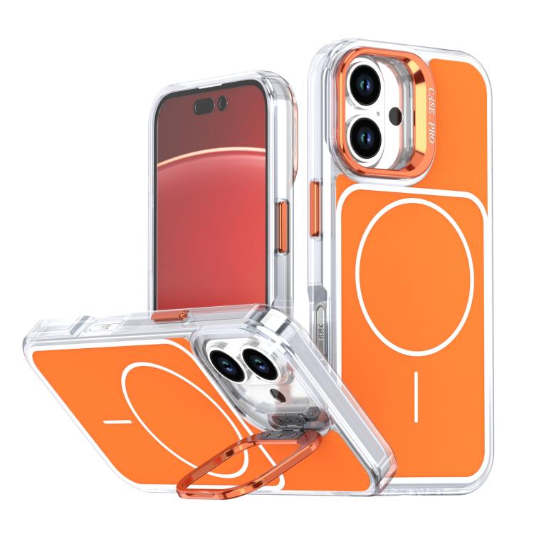 Bright Color Blocking Camera Bracket Magnetic Phone Case, For iPhone 17 Pro Max���...