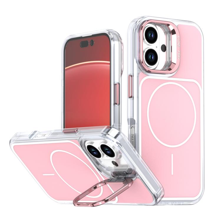 Bright Color Blocking Camera Bracket Magnetic Phone Case, For iPhone 17 Pro Max���...