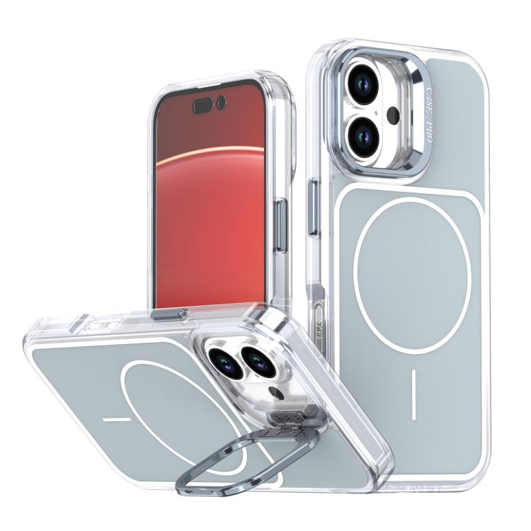 Bright Color Blocking Camera Bracket Magnetic Phone Case, For iPhone 17 Pro Max���...