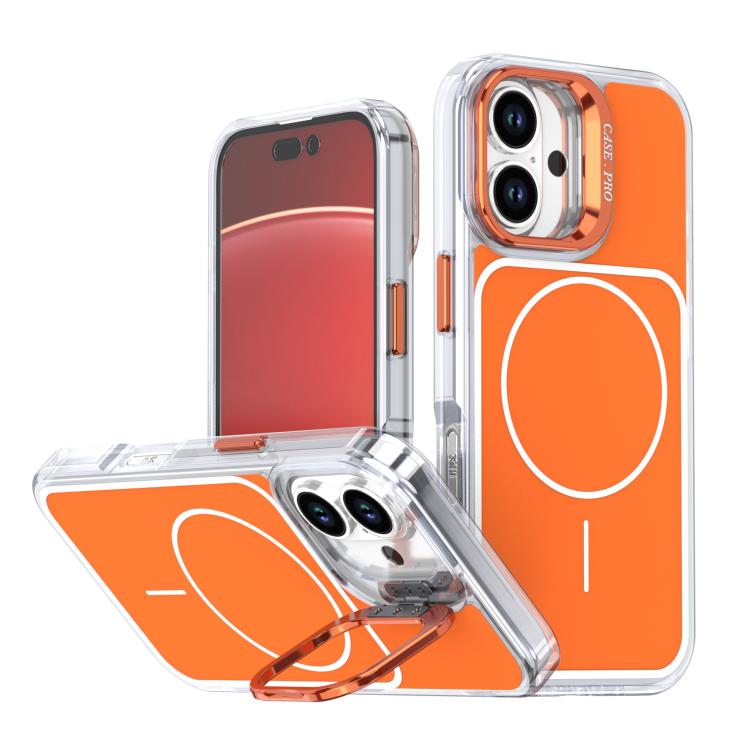 Bright Color Blocking Camera Bracket Magnetic Phone Case, For iPhone 17 Pro Max���...