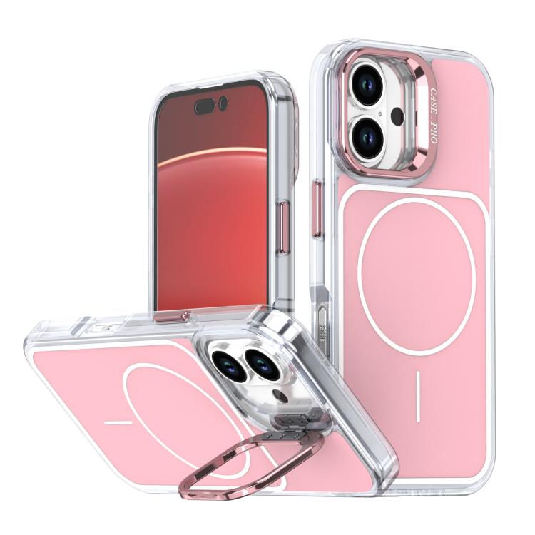 Bright Color Blocking Camera Bracket Magnetic Phone Case, For iPhone 17 Pro Max���...
