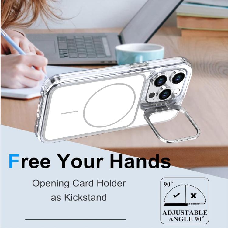 Bright Color Blocking Camera Bracket Magnetic Phone Case, For iPhone 15 Pro Max���...