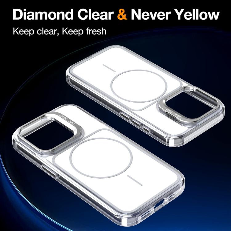 Bright Color Blocking Camera Bracket Magnetic Phone Case, For iPhone 15 Pro Max���...