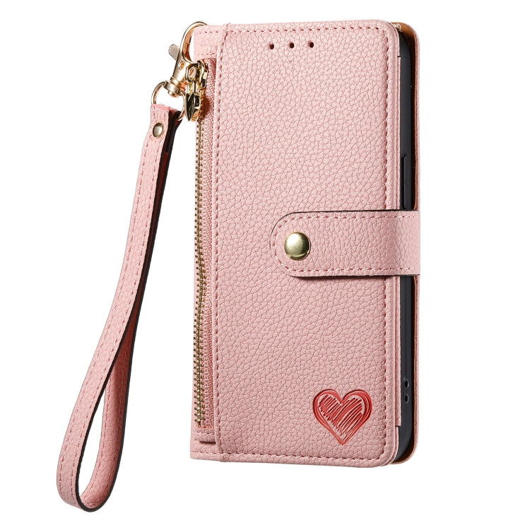 Love Zipper Lanyard Leather Phone Case, For iPhone 11, For iPhone 11 Pro����������...