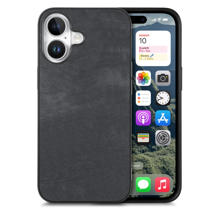 Vintage Leather PC Back Cover Phone Case, For iPhone 16, For iPhone 15 Pro Max����...