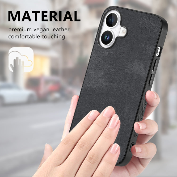 Vintage Leather PC Back Cover Phone Case, For iPhone 16, For iPhone 15 Pro Max����...