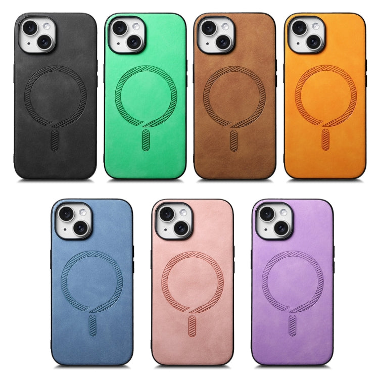 Solid Color Retro Magsafe PU Back Cover Phone Case, For iPhone 13 Pro, For iPhone ...