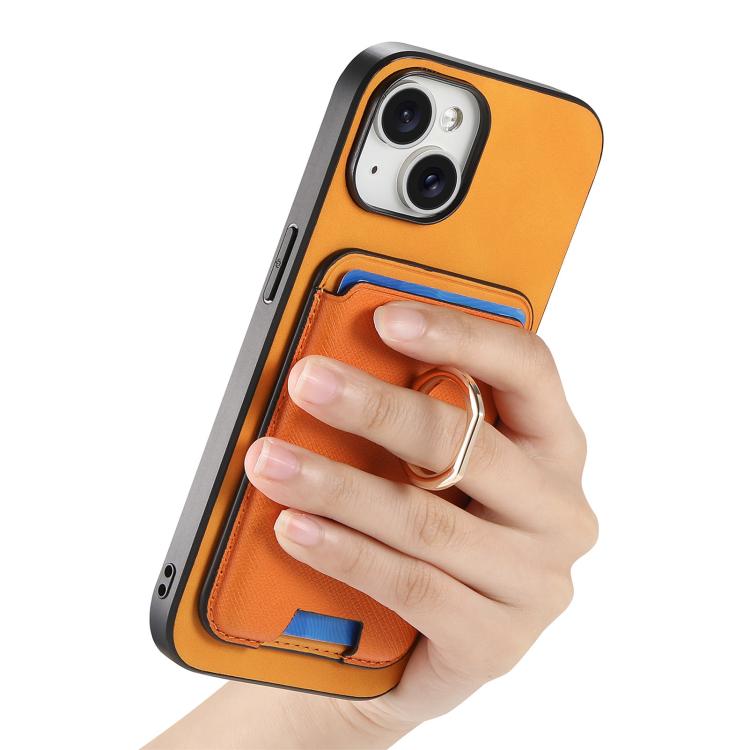 Retro Cross Leather Card Bag MagSafe Phone Case, For iPhone 14 Plus, For iPhone 14...