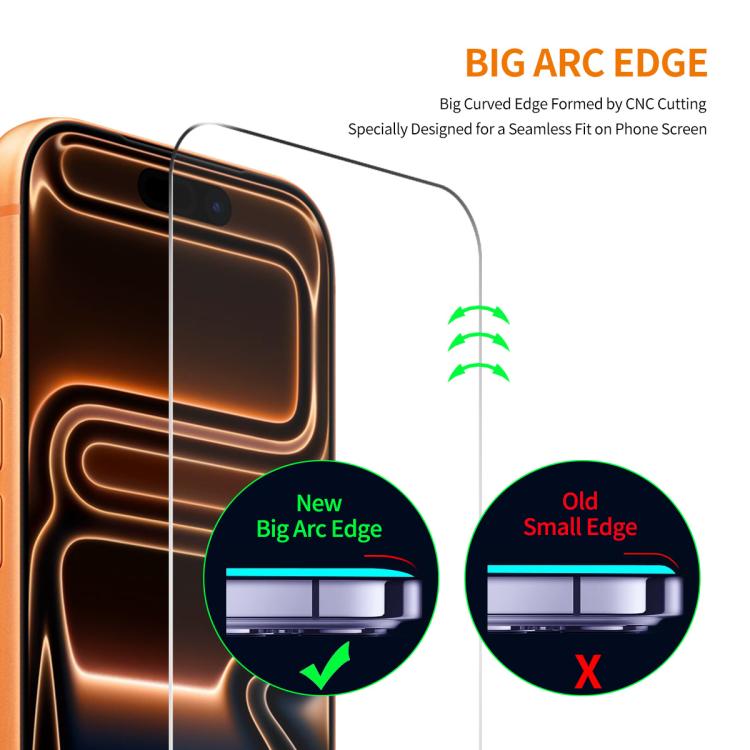 ENKAY Thickened Glue No White Edge 9H Big Arc Edge High Aluminum-silicon Tempered Glass Film, For iPhone 17 Pro Max��...