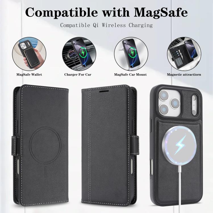 Kalebol Strong Magnetic MagSafe Ring 2 In 1 Split Leather Phone Case��������������...