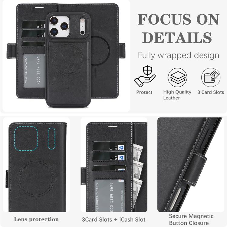 Kalebol Strong Magnetic MagSafe Ring 2 In 1 Split Leather Phone Case��������������...