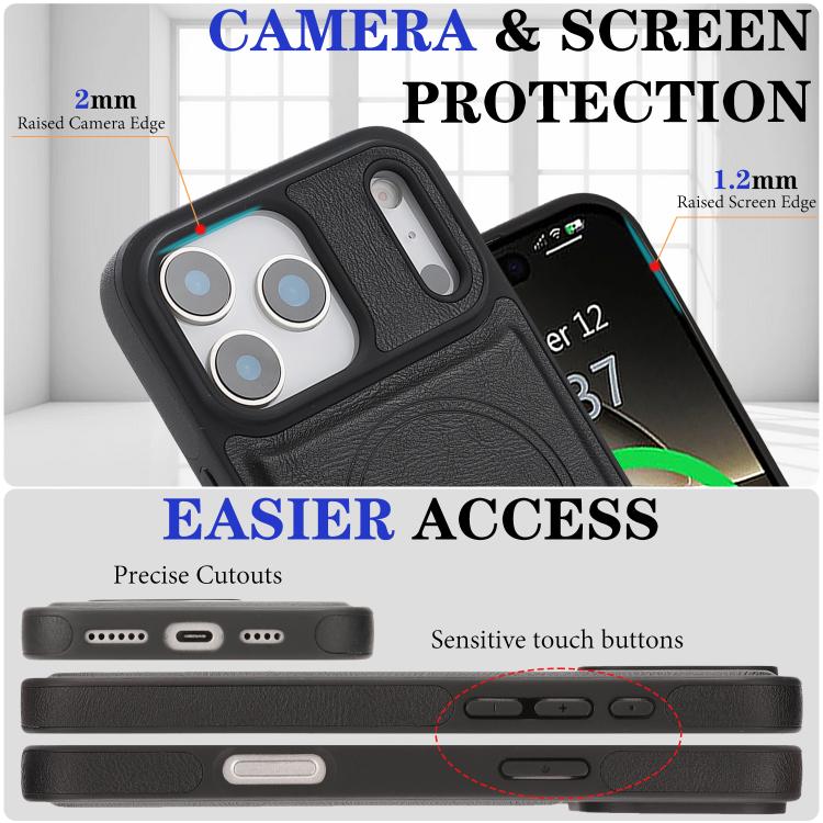 Kalebol Strong Magnetic MagSafe Ring 2 In 1 Split Leather Phone Case��������������...