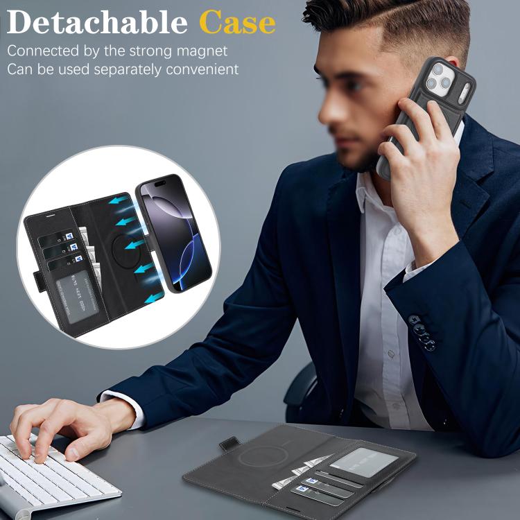 Kalebol Strong Magnetic MagSafe Ring 2 In 1 Split Leather Phone Case��������������...